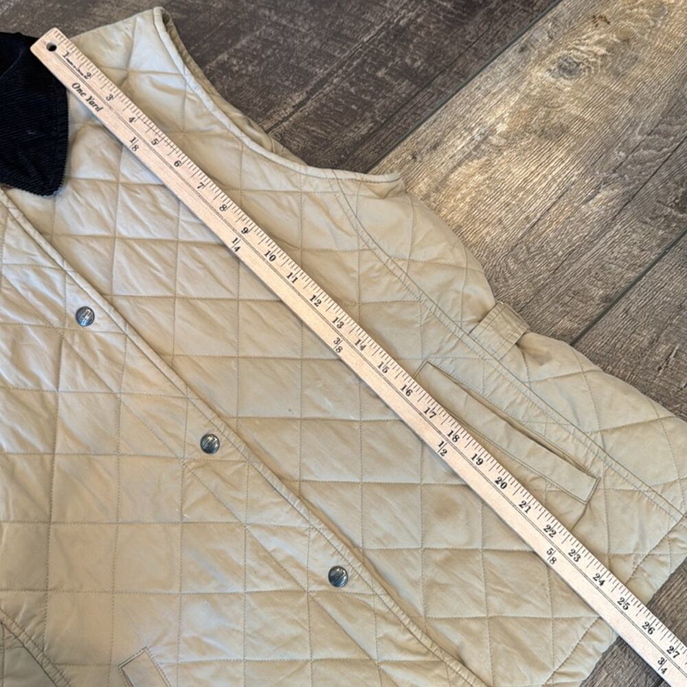 L.L.Bean Women's Quilted Vest Beige Size L - Picture 4 of 8